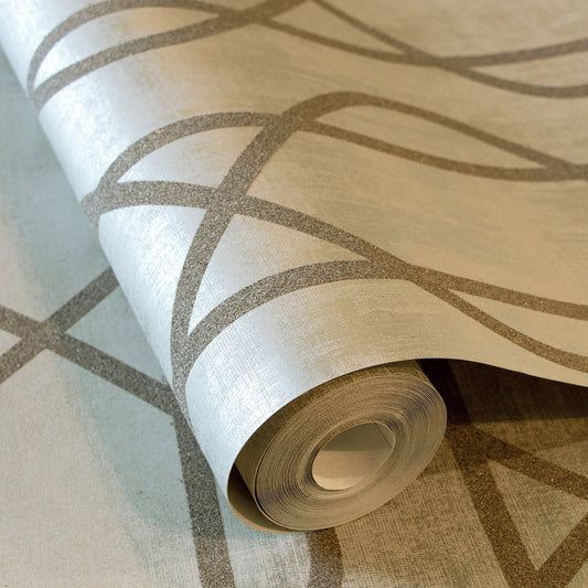 Saturn Universe Wallpaper - Sand/ Beige - Hohenberger - 51212 - Premier Wallcovering