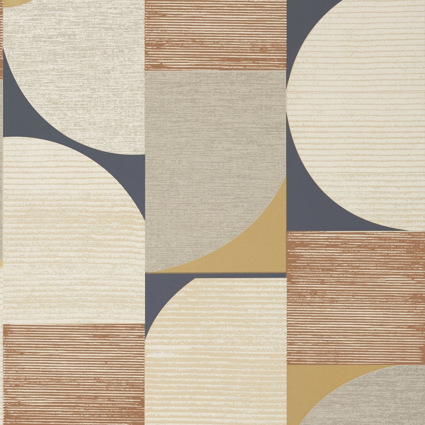 Saturn Wallpaper - Metallic Copper & Black - Thibaut - T41027 - Premier Wallcovering