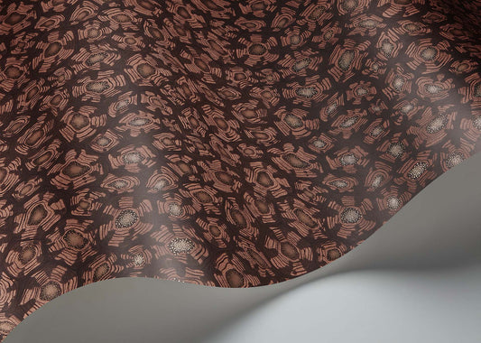 Savanna Shell Wallpaper - Terracotta, Claret & Metallic Gold - 119/4018 - Cole & Son - Premier Wallcovering