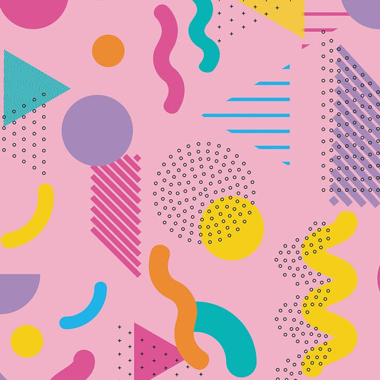 Saved By The Pattern Wallpaper - Electric Brights on Bubblegum Pink - Lust Home - LH900528 - Premier Wallcovering