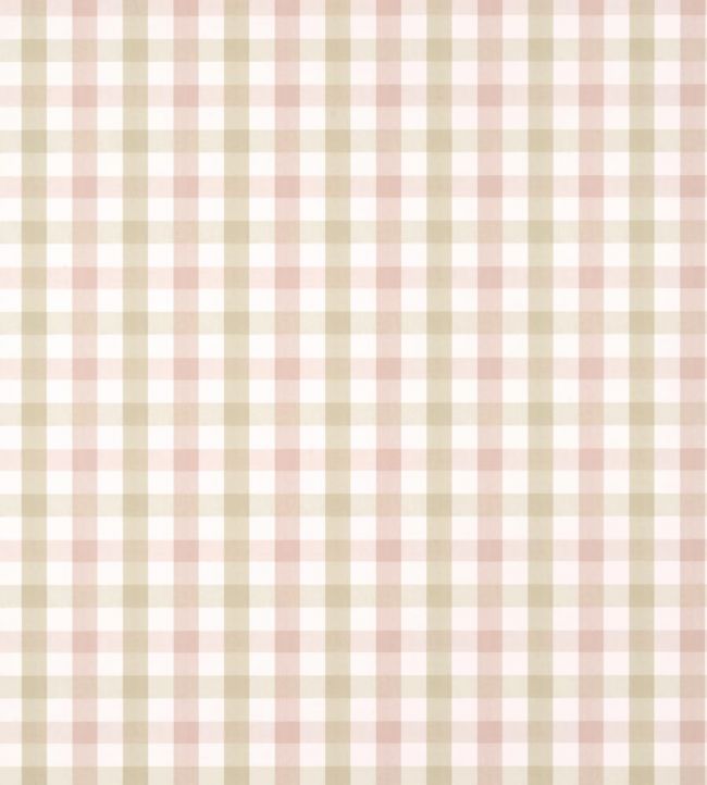 Saybrook Check Wallpaper - Pink and Beige - AT15149 - Anna French - Premier Wallcovering