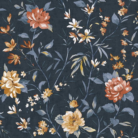 Sazanka Wallpaper - Navy - Holden Décor - 91850 - Premier Wallcovering