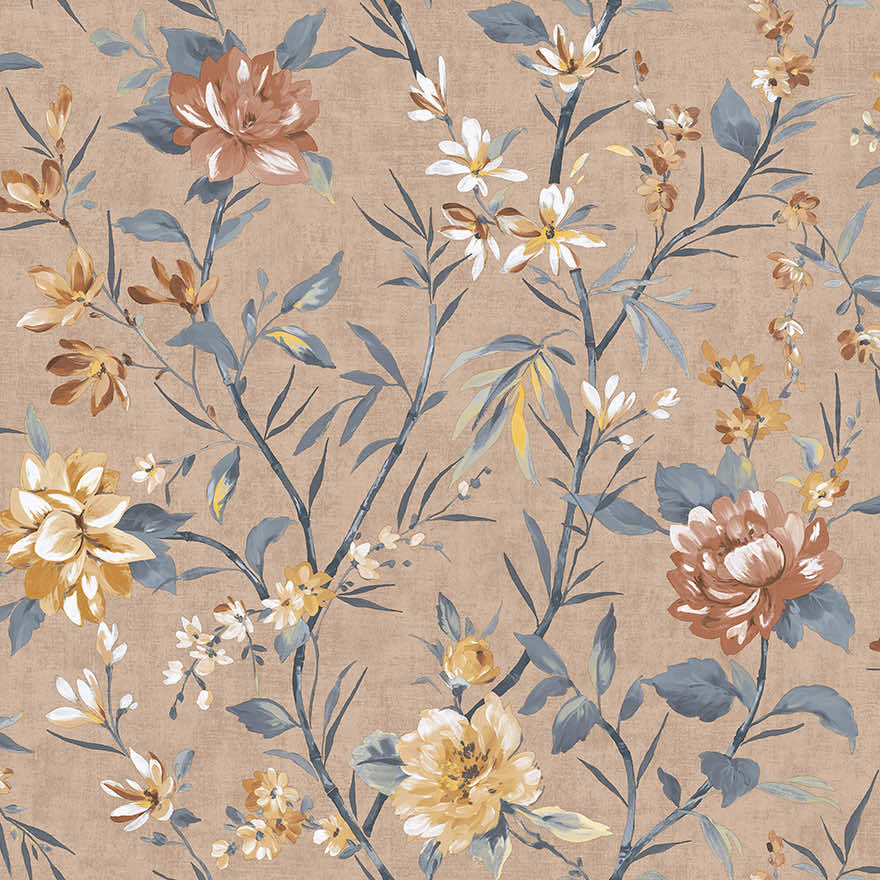 Sazanka Wallpaper - Coral - Holden Décor - 91854 - Premier Wallcovering