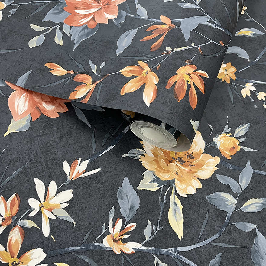 Sazanka Wallpaper - Navy - Holden Décor - 91850 - Premier Wallcovering