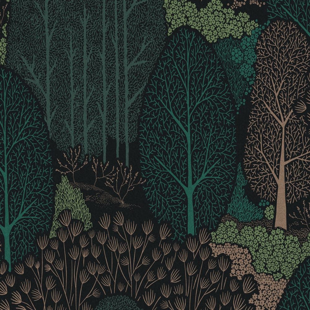 Scandiscape Wallpaper - Navy - Graham & Brown - 120647 - Premier Wallcovering