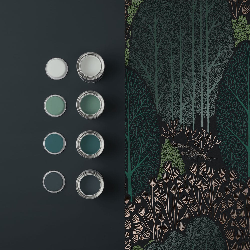 Scandiscape Wallpaper - Navy - Graham & Brown - 120647 - Premier Wallcovering