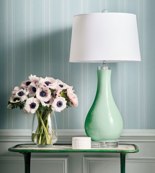 Scarlet Stripe Wallpaper - Buttercream - Thibaut - T44014 - Premier Wallcovering