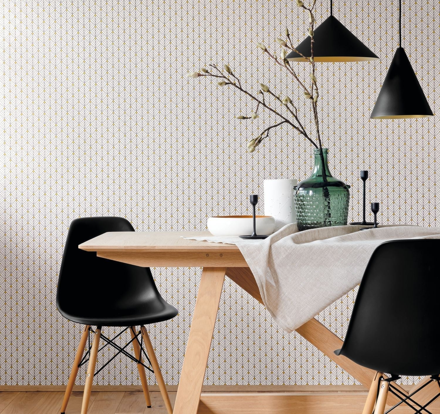 Scarlett Mistinguett Wallpaper - Argent - Caselio - 100430099 - Premier Wallcovering