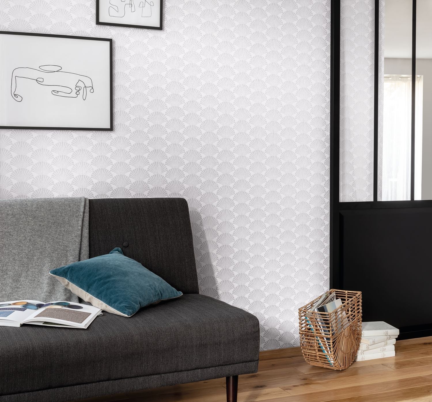 Scarlett Pearl Wallpaper - Argent - Caselio - 100490198 - Premier Wallcovering