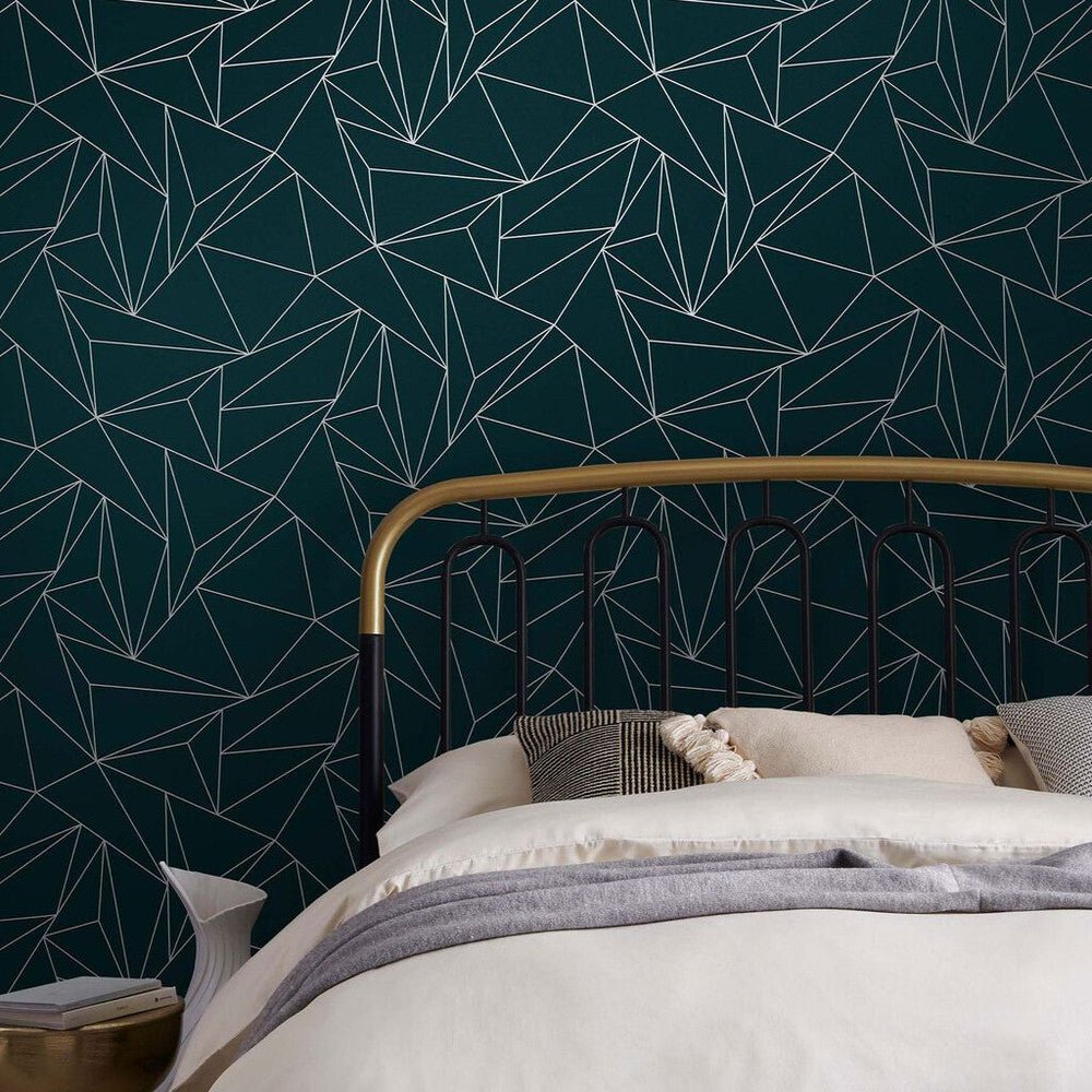 Scatter Geo Wallpaper - Teal - Next - 118279 - Premier Wallcovering