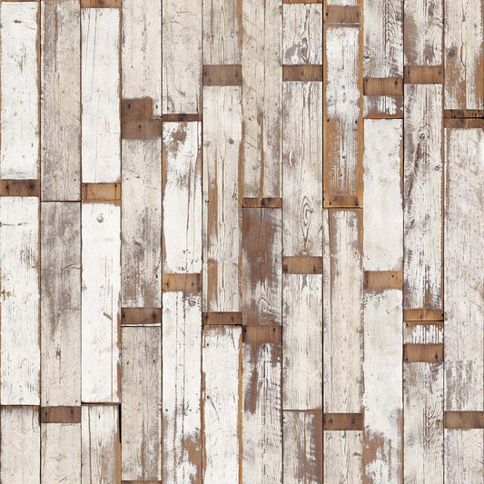 Scrapwood Beams Wallpaper - White - NLXL - PHE - 02 - Premier Wallcovering