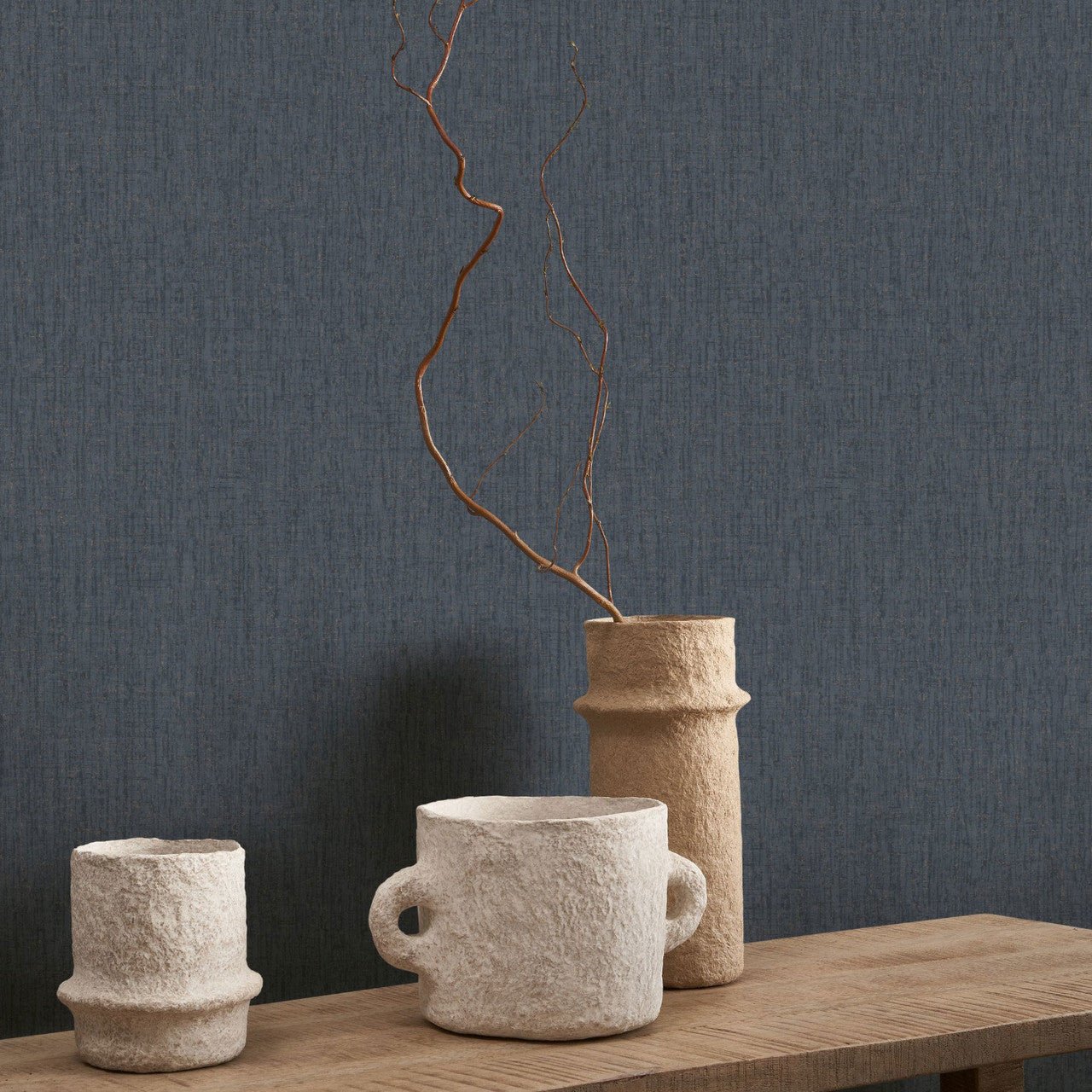 Scribe Babylone Wallpaper - Bleu Orage - Casadeco - 89756516 - Premier Wallcovering