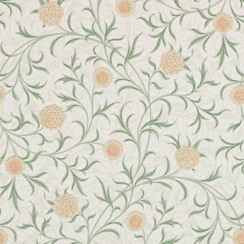 Scroll Wallpaper - Thyme/Pear - Morris & Co - 216831 - Premier Wallcovering