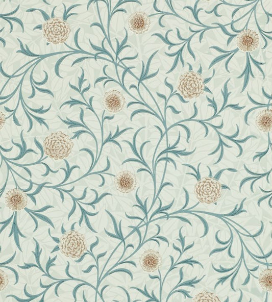 Scroll Wallpaper - Loden/Slate - 210362 - Morris & Co - Premier Wallcovering