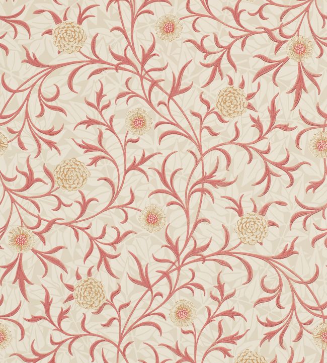 Scroll Wallpaper - Light Brick/Buff - 210364 - Morris & Co - Premier Wallcovering