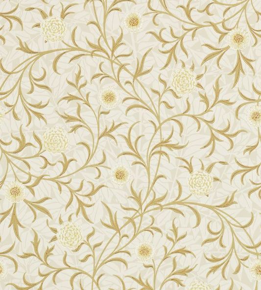 Scroll Wallpaper - Vellum/Biscuit - 210363 - Morris & Co - Premier Wallcovering