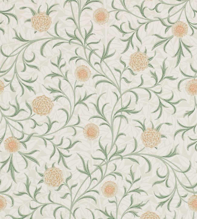 Scroll Wallpaper - Thyme/Pear - 210365 - Morris & Co - Premier Wallcovering