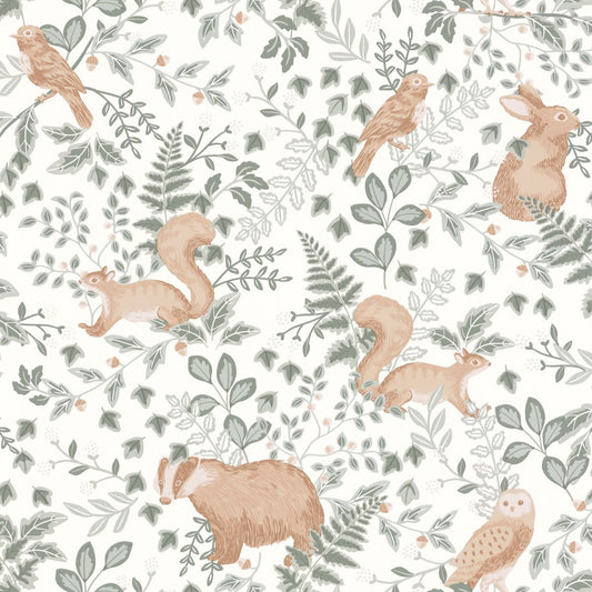Se Faufiler Wallpaper - Vert De Gris - Caselio - 103547220 - Premier Wallcovering