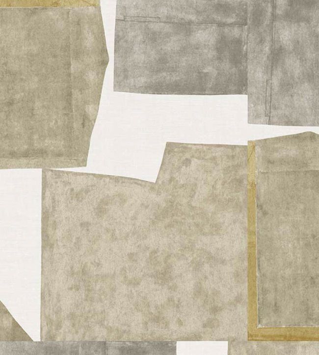 Sea Collage Vinyl Wallpaper - Stone - Christopher Farr Cloth - CFW228 - 03 - Premier Wallcovering