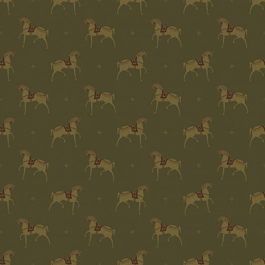 Seabiscuit Wallpaper - Gentleman Green - LAN100253 - Lucie Annabel - Premier Wallcovering