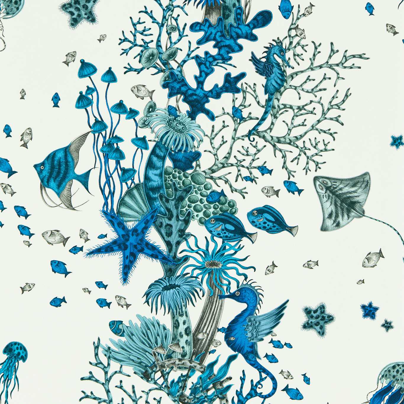 Seaforest Wallpaper - Blue - Clarke & Clarke - Emma J Shipley - W0218/02 - Premier Wallcovering