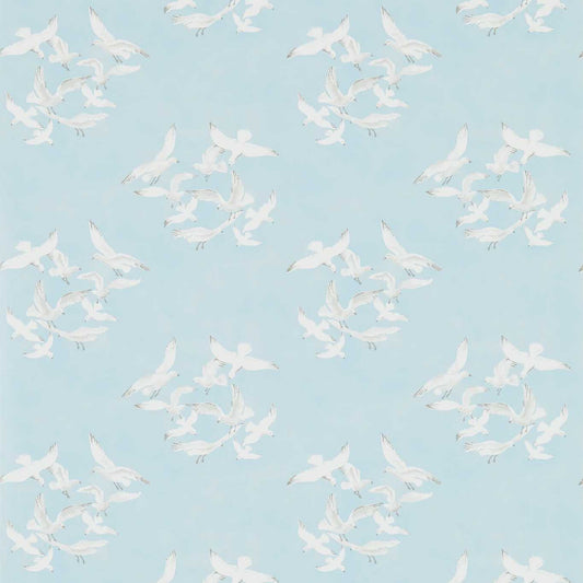 Seagulls Wallpaper - Blue - DVIN214585 - Sanderson - Premier Wallcovering