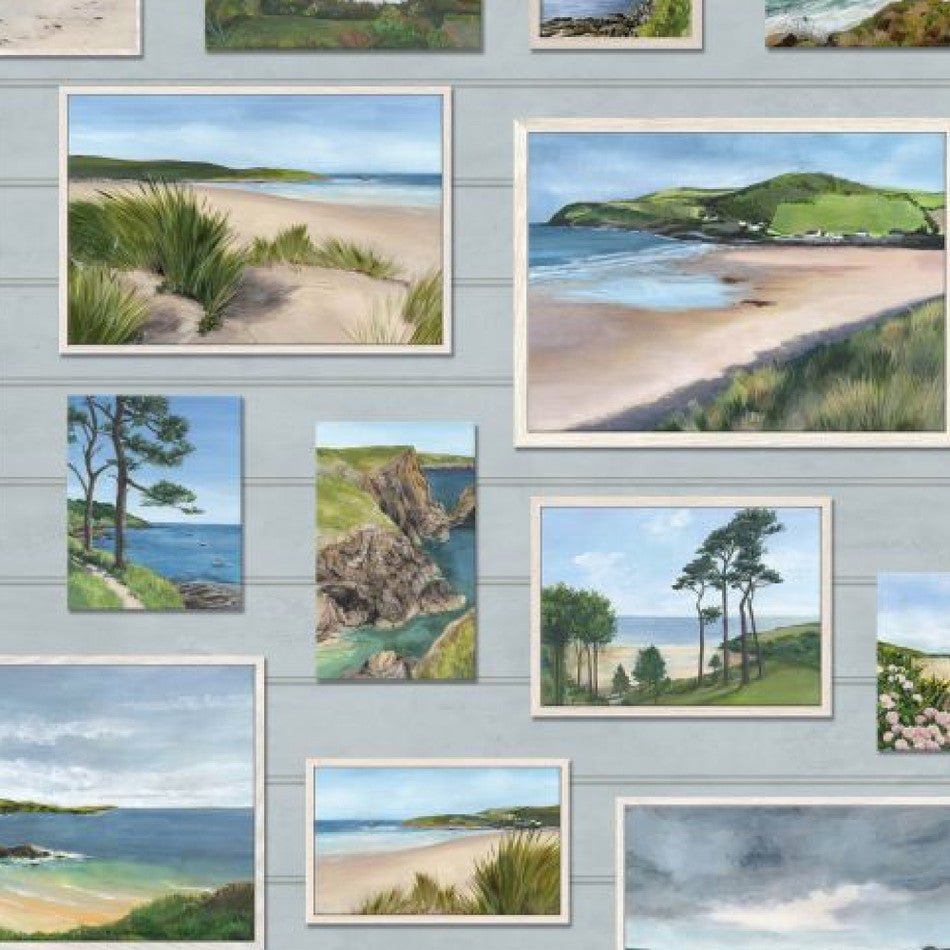 Seascape Wallpaper - Duck Egg - Osborne & Little - W7681-02 - Premier Wallcovering