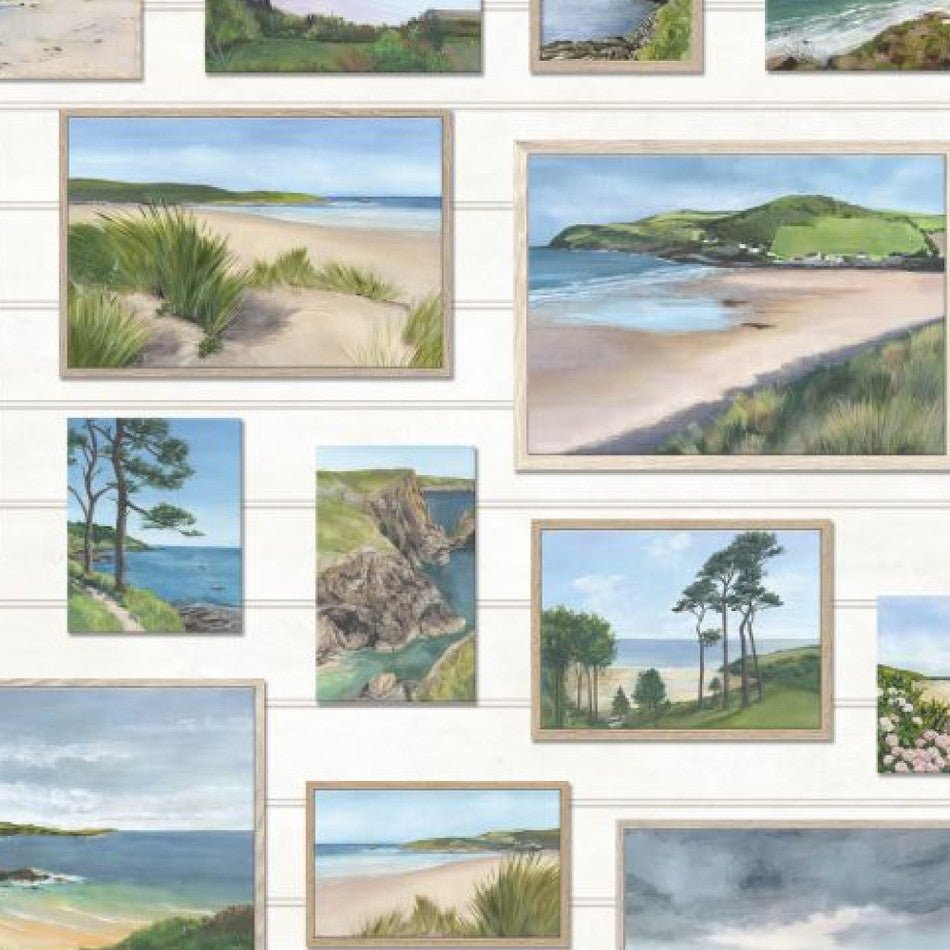 Seascape Wallpaper - Ivory - Osborne & Little - W7681-01 - Premier Wallcovering