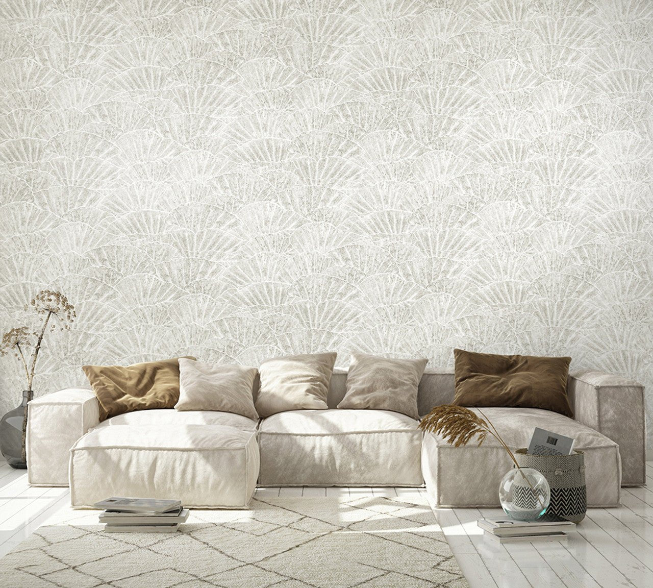 Seashell Feel Wallpaper - Old White - Hohenberger - 65004 - Premier Wallcovering
