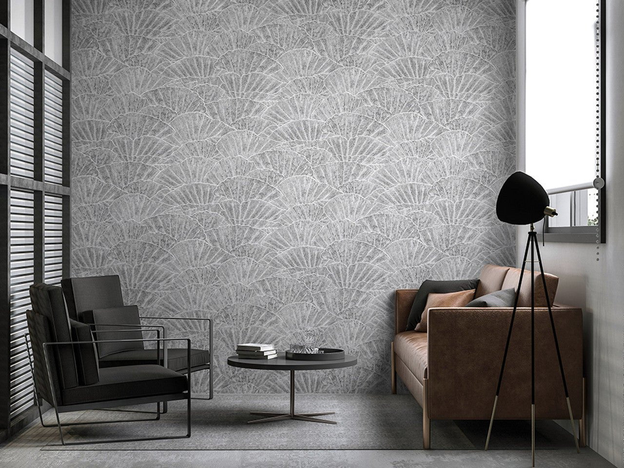 Seashell Feel Wallpaper - Cloudy Grey - Hohenberger - 65002 - Premier Wallcovering
