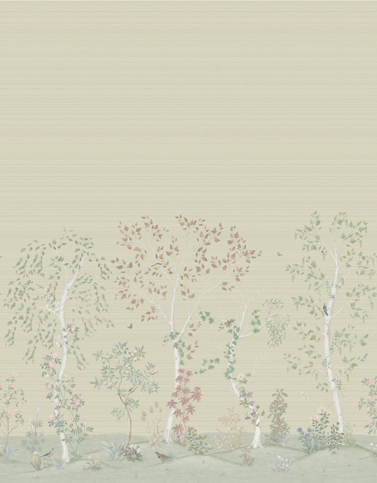 Seasonal Woods Grasscloth Wallpaper - Oat Natural Grasscloth - 120/6019G - Cole & Son - Premier Wallcovering