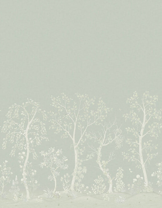 Seasonal Woods Silk Wallpaper - Sage Silk - 120/6020S - Cole & Son - Premier Wallcovering