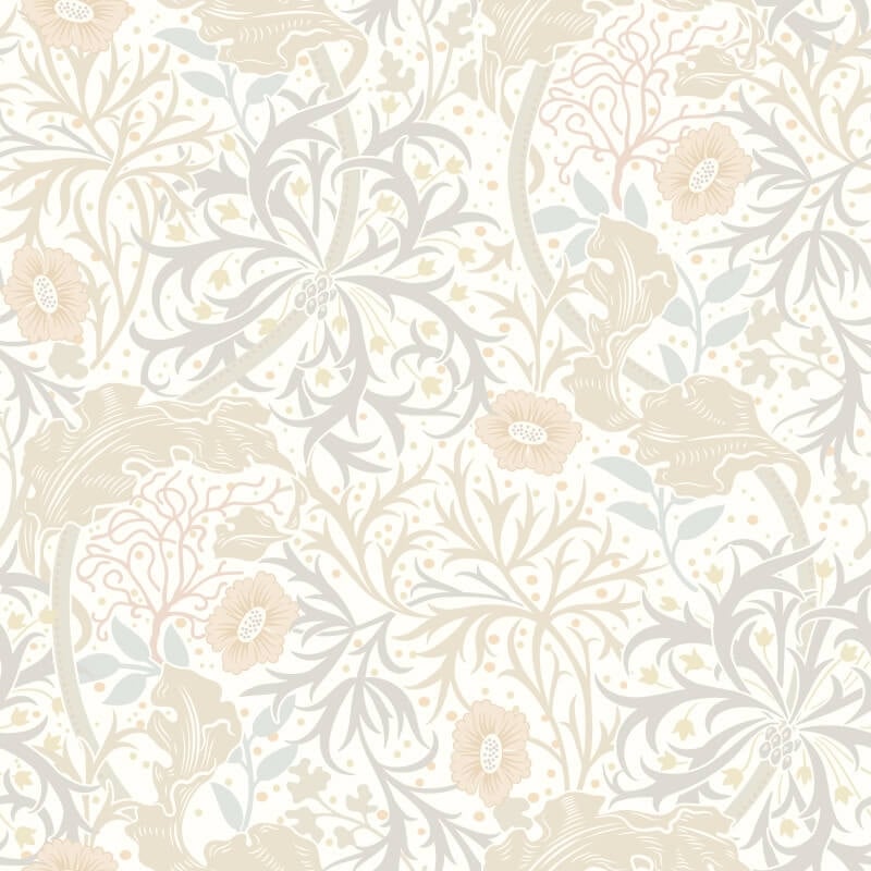 Seaweed Garden Wallpaper - Linen - Hoopla Walls - HWA1104W - Premier Wallcovering