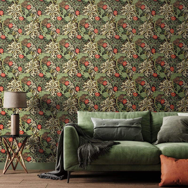 Seaweed Garden Wallpaper - Slate Mix - Hoopla Walls - HWA1107W - Premier Wallcovering