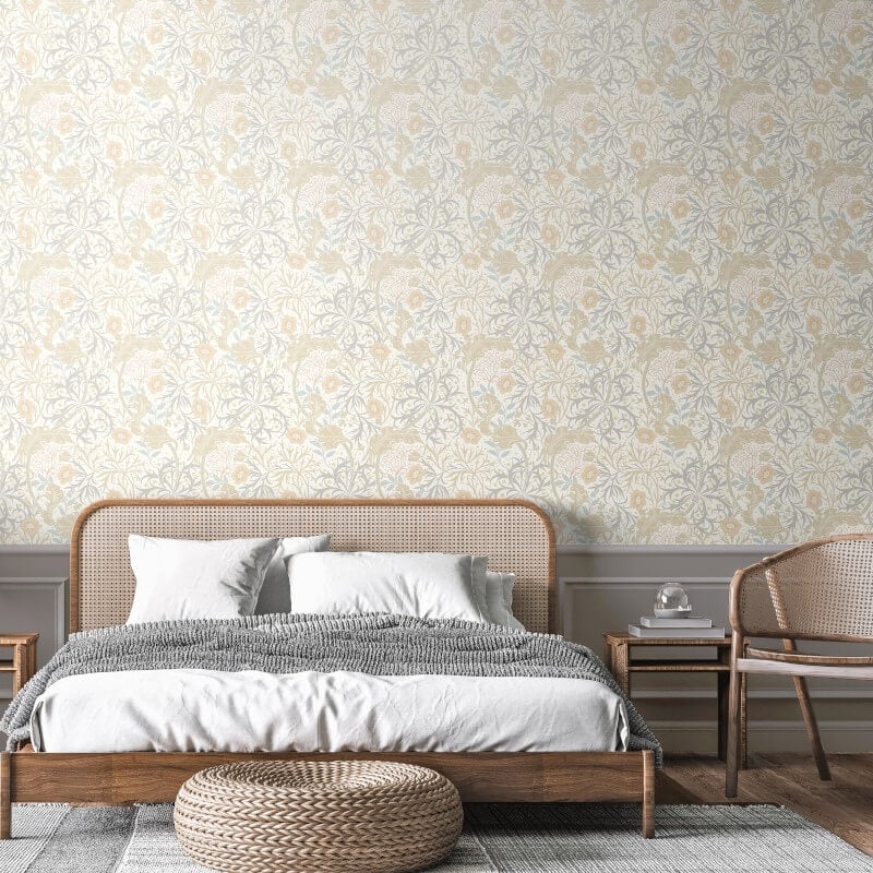 Seaweed Garden Wallpaper - Linen - Hoopla Walls - HWA1104W - Premier Wallcovering