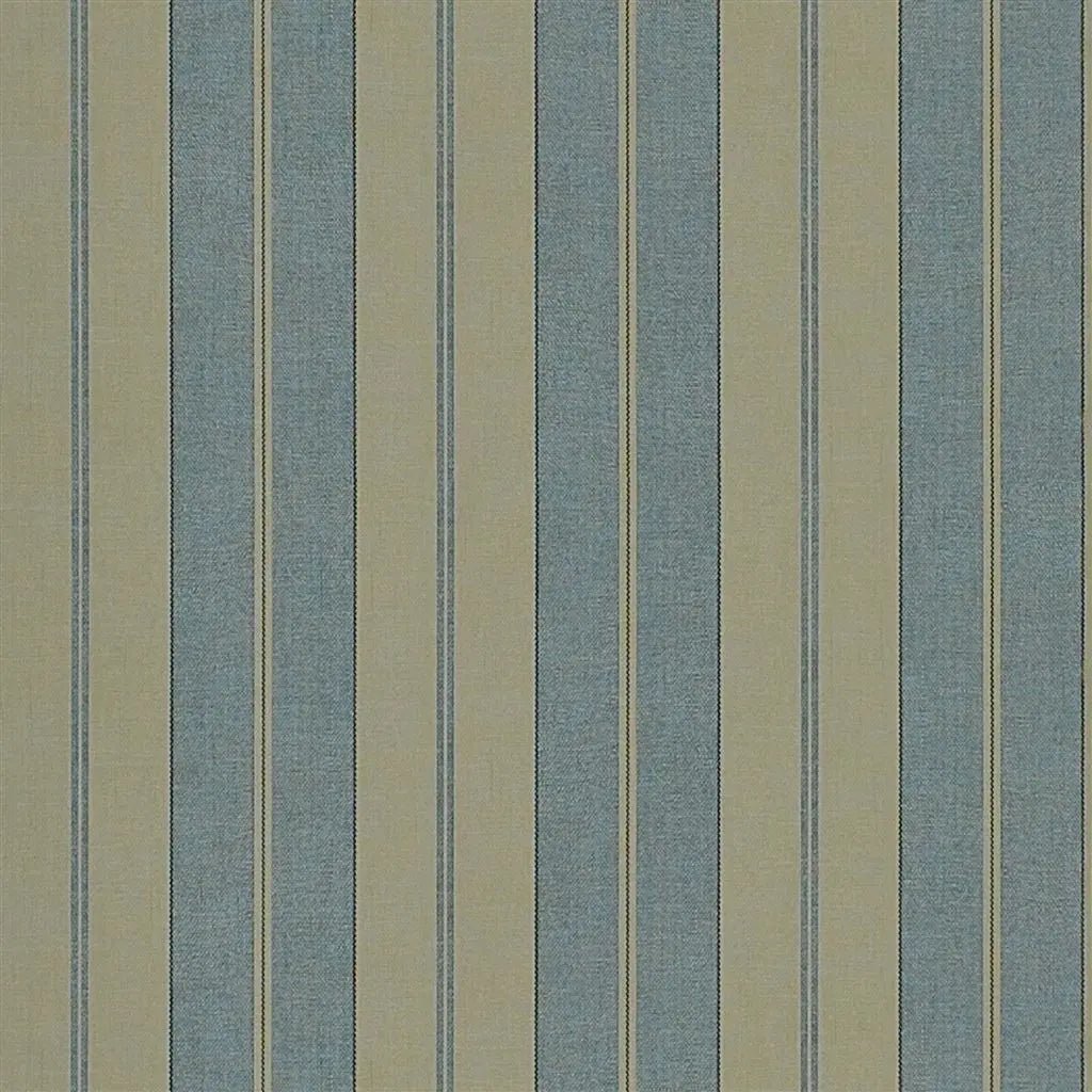 Seaworthy Stripe Wallpaper - Vintage Blue - Ralph Lauren - PRL5028/02 - Premier Wallcovering