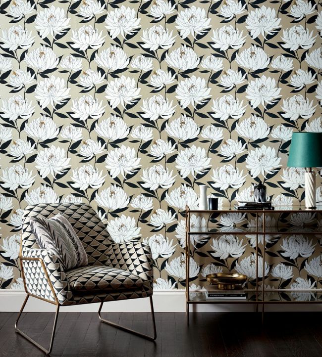 Sebal Wallpaper - Earth/Silver - HSAW112129 - Harlequin - Premier Wallcovering