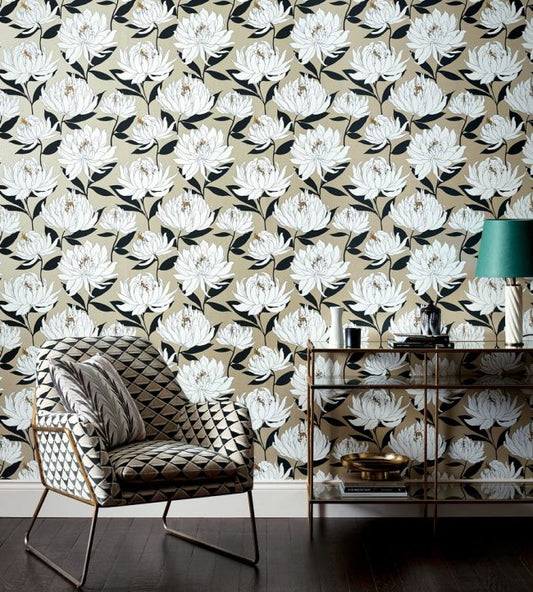 Sebal Wallpaper - Earth/Silver - HSAW112129 - Harlequin - Premier Wallcovering