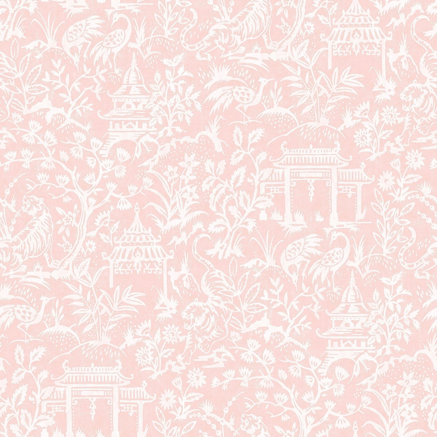 Secret Garden Garden Toile Wallpaper - Pink - Galerie - G78511 - Premier Wallcovering