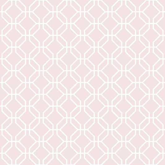 Secret Garden Trellis Negative Wallpaper - Dusty Pink - Galerie - G78521 - Premier Wallcovering