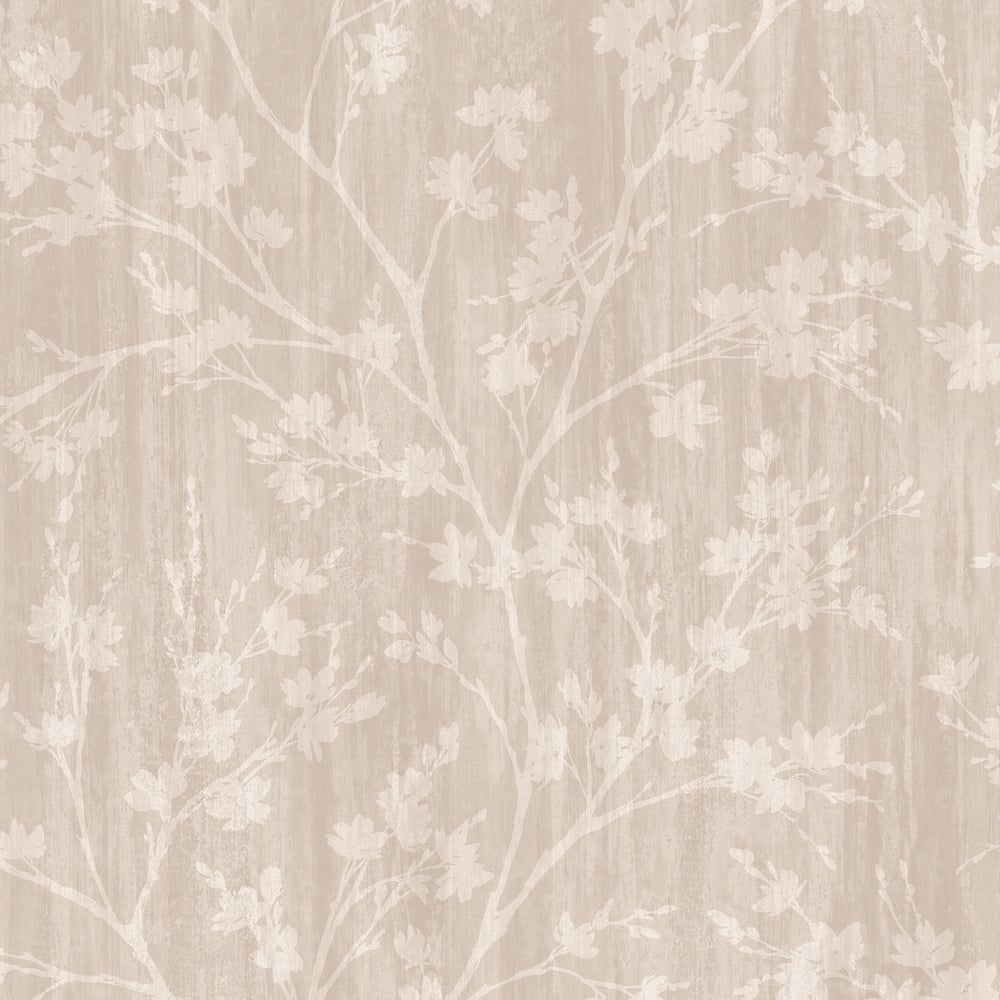 Secret Garden Wispy Branches Wallpaper - Taupe - Galerie - G78532 - Premier Wallcovering