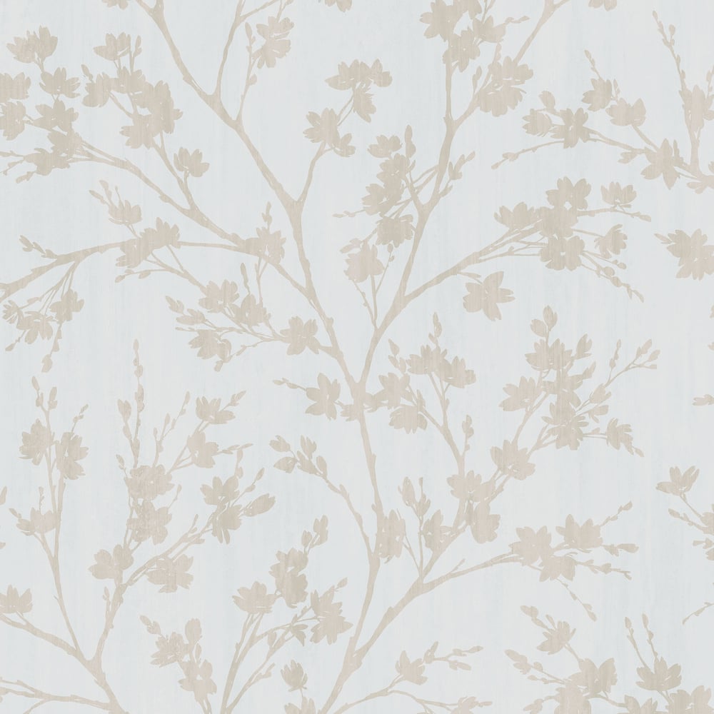 Secret Garden Wispy Branches Wallpaper - Beiges / White - Galerie - G78530 - Premier Wallcovering
