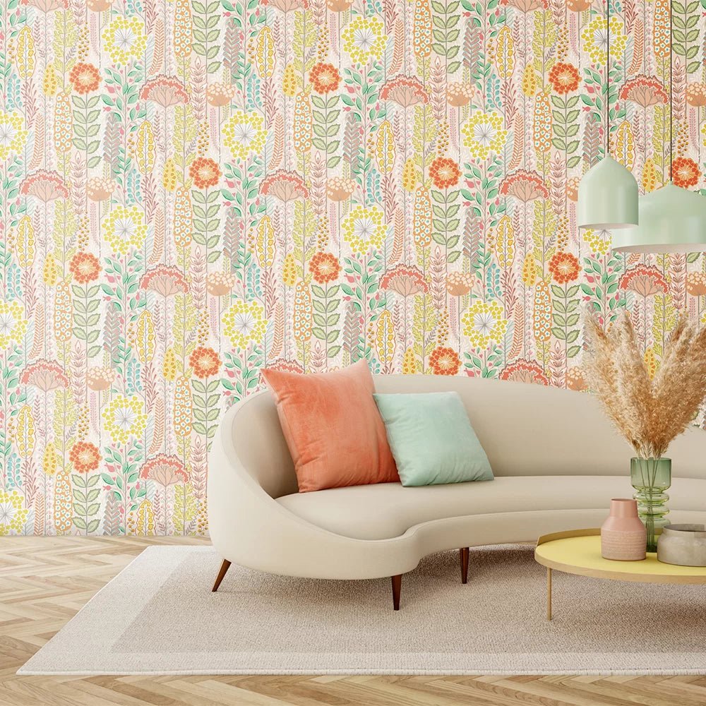 Seedheads Wallpaper - Ballet Slipper - Ohpopsi - IKA50132W - Premier Wallcovering