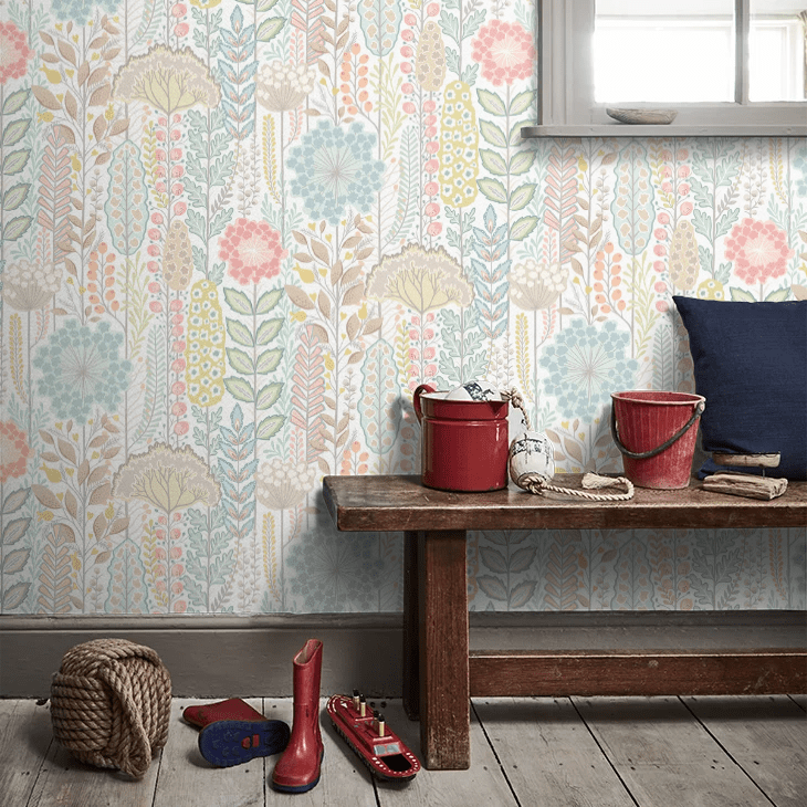 Seedheads Wallpaper - Pastel Haze - Ohpopsi - IKA50133W - Premier Wallcovering