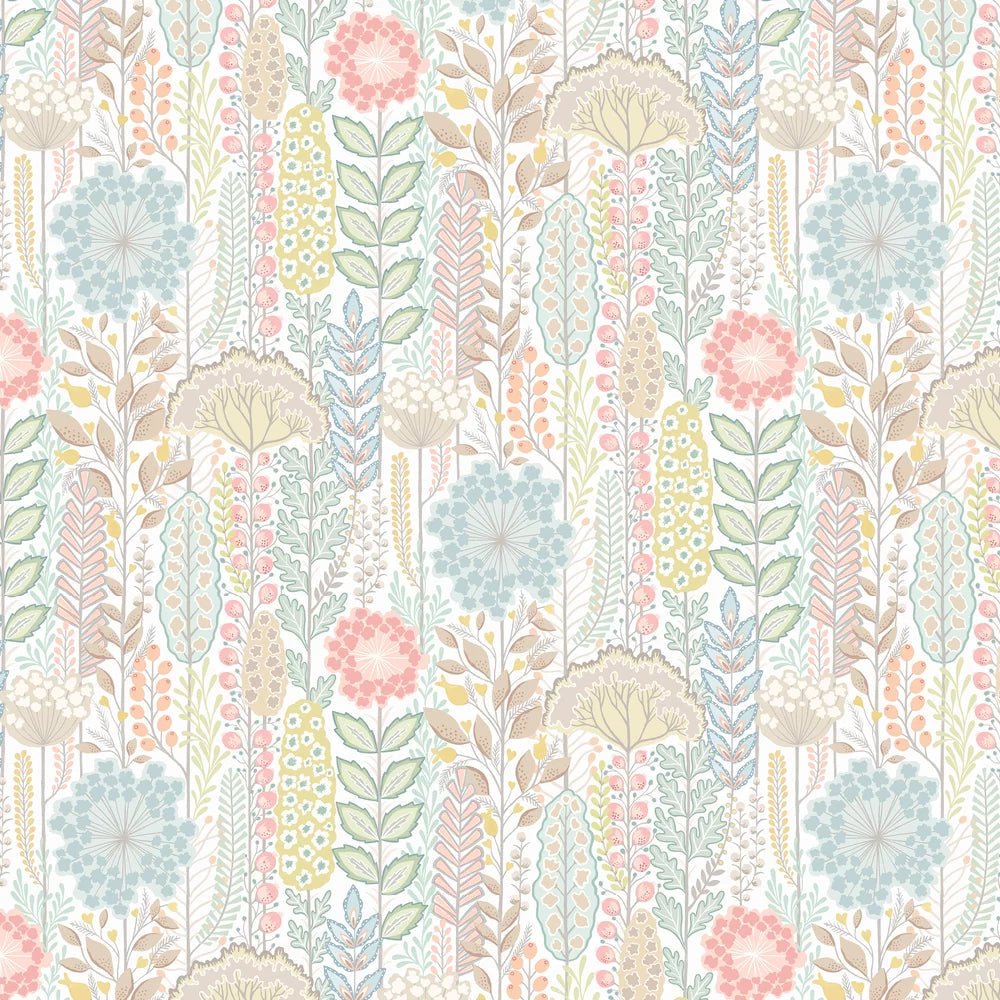 Seedheads Wallpaper - Pastel Haze - Ohpopsi - IKA50133W - Premier Wallcovering