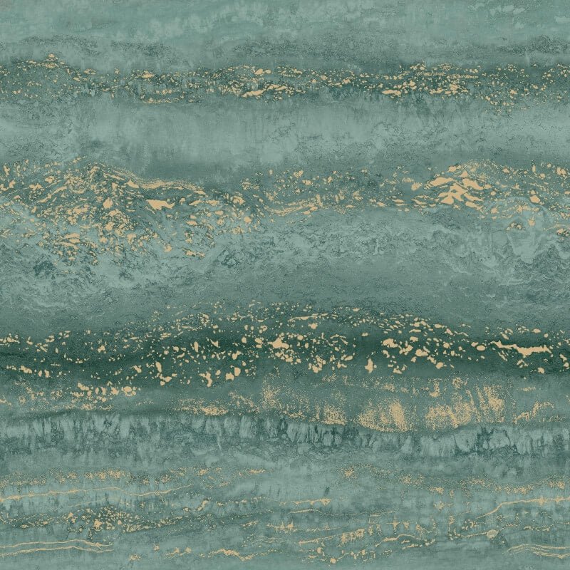 Semper Vertical Marble Metallic Wallpaper - Jade/Gold - Muriva - 189505 - Premier Wallcovering