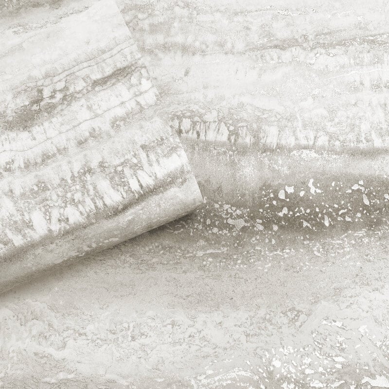 Semper Vertical Marble Metallic Wallpaper - Greige - Muriva - 189506 - Premier Wallcovering