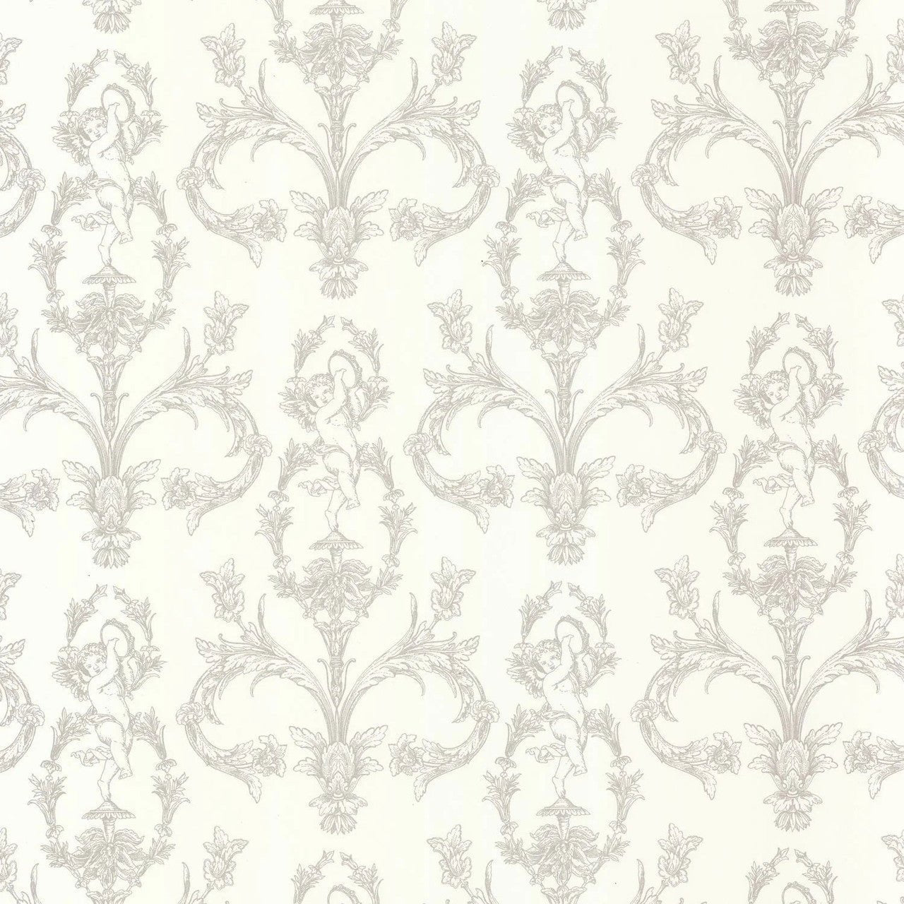 Seraphin Les Belles Toiles De Jouy Wallpaper - Gris Perle - Casadeco - 201719119 - Premier Wallcovering