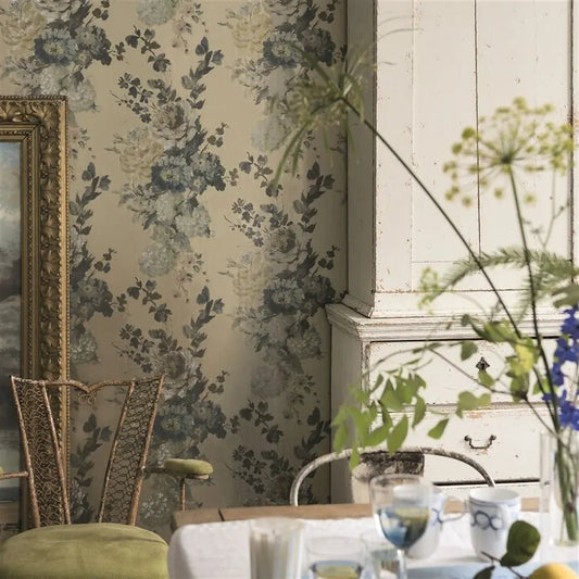 Seraphina Wallpaper - Silver - Designers Guild - P610/03 - Premier Wallcovering