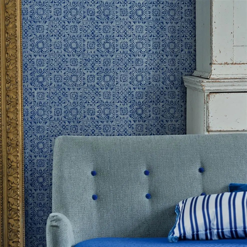 Serego Wallpaper - Cobalt - P605/09 - Designers Guild - Premier Wallcovering
